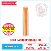 Geek Bar - Disposable Kit - Passion Fruit - 20mg | Smokey Joes Vapes Co