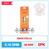 SMOK Vape Pen 22 Mesh Coils - 5PK |  Smokey Joes Vapes Co.