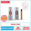 Again - H Bar Disposable - Pineapple Coconut | Smokey Joes Vapes Co