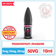 Riot Salts - BLACK EDTN - Deluxe Passionfruit Rhubarb | Smokey Joes Vapes Co