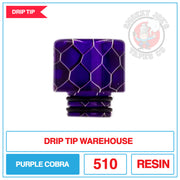 Drip Tip Warehouse - 510 Drip Tip - Purple Cobra |  Smokey Joes Vapes Co.
