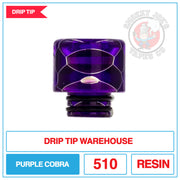 Drip Tip Warehouse - 510 Drip Tip - Purple Cobra |  Smokey Joes Vapes Co.