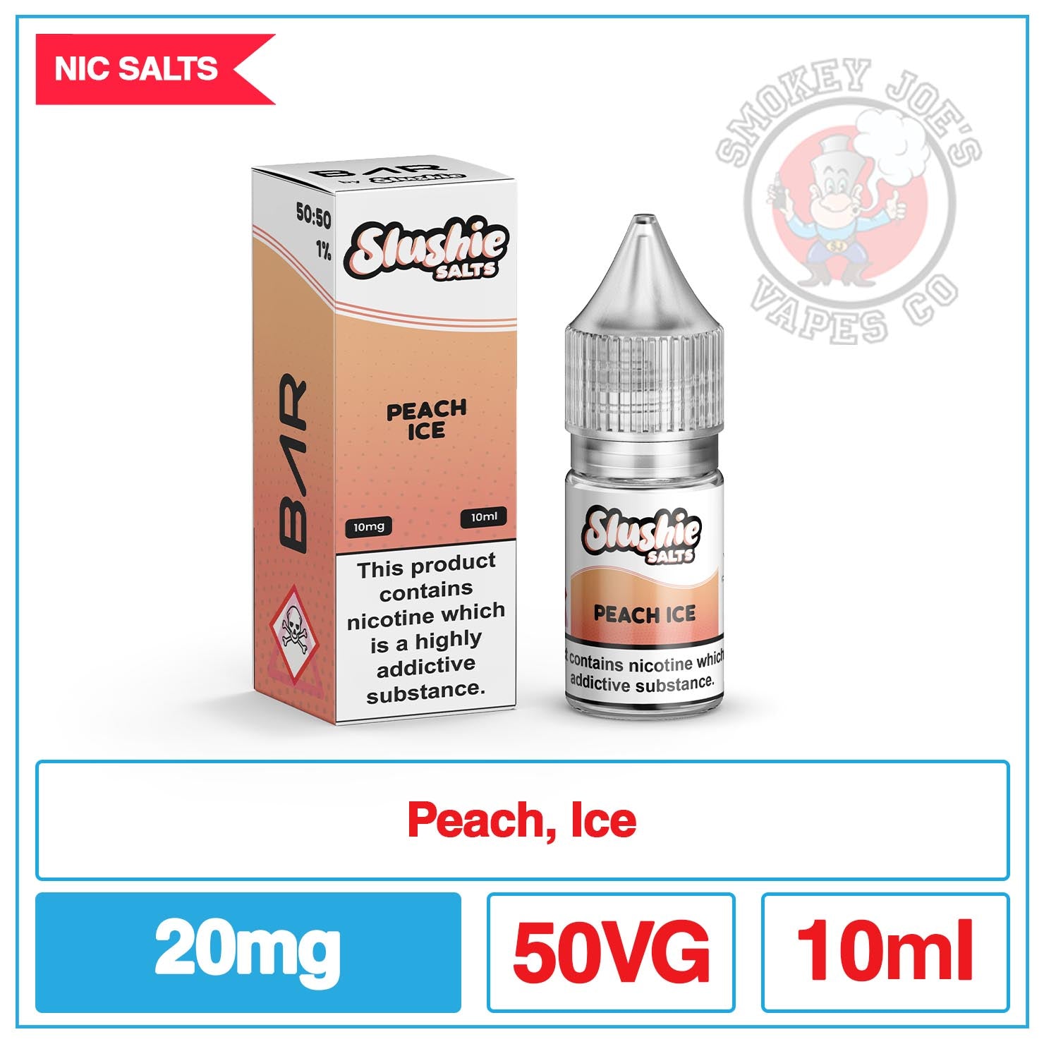 peach menthol vape juice Slushie Bar Salts - Peach Ice