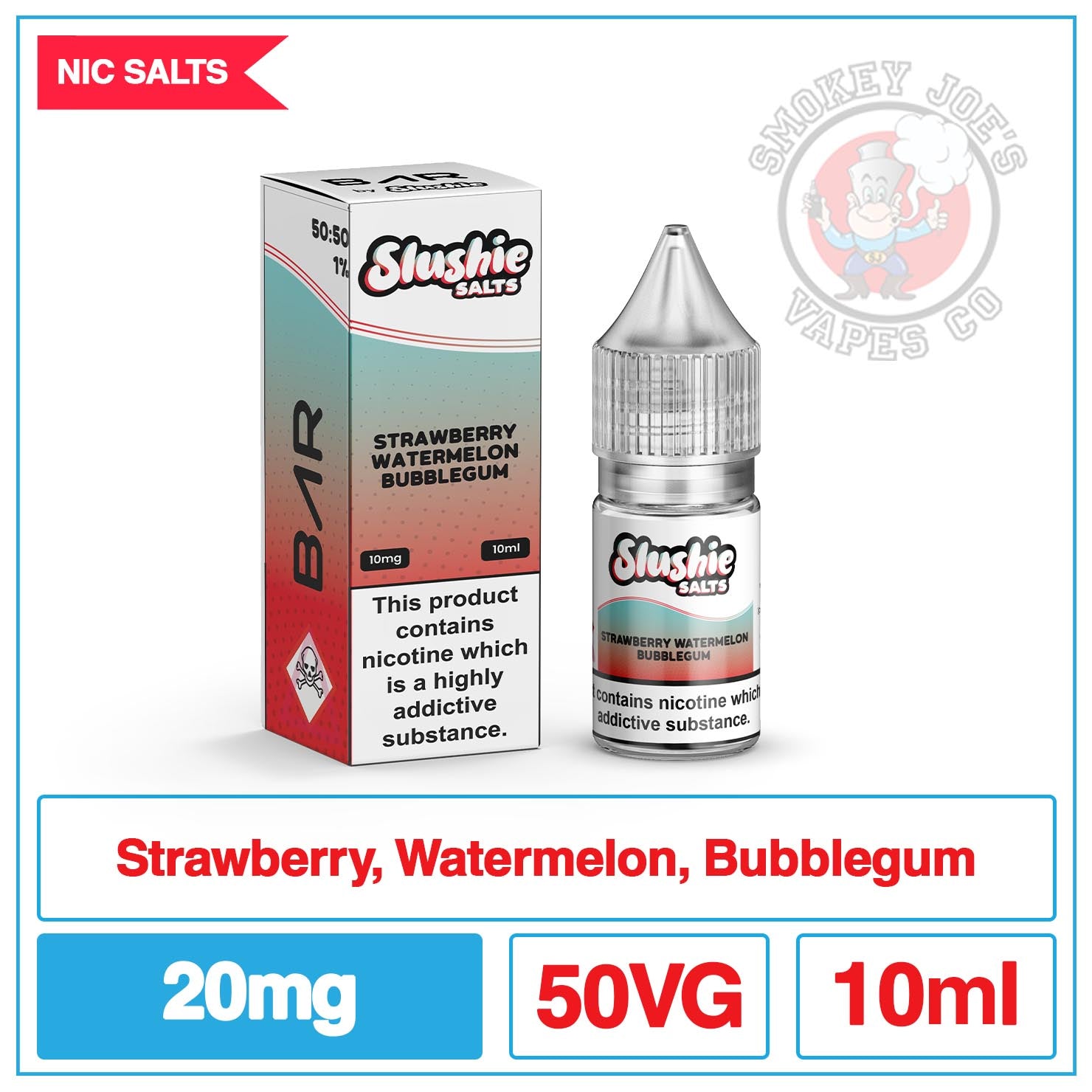 Slushie Bar Salts - Strawberry Watermelon Bubblegum | Smokey Joes Vapes Co Slushie Bar Salts - Strawberry Watermelon Bubblegum | Smokey Joes Vapes Co
