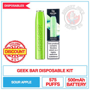 Geek Bar - Disposable Kit - Sour Apple - 10mg | Smokey Joes Vapes Co