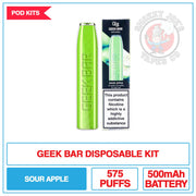 Geek Bar - Disposable Kit - Sour Apple - 10mg |  Smokey Joes Vapes Co.