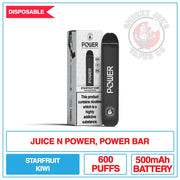 Juice N Power - Power Bar - Starfruit Kiwi |  Smokey Joes Vapes Co.