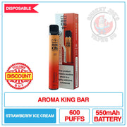 Aroma King Bar - Strawberry Ice Cream - 20mg | Smokey Joes Vapes Co