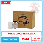 Vaperz Cloud - Temple RDA - Silver | Smokey Joes Vapes Co