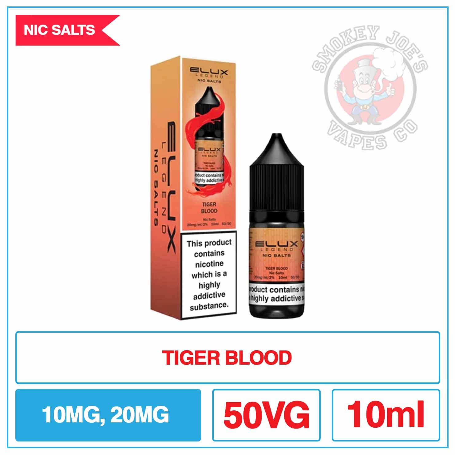 Elux Legend - Nic Salt - Tiger Blood | Smokey Joes Vapes Co Elux Legend - Nic Salt - Tiger Blood | Smokey Joes Vapes Co
