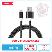 USB-C Braided Cable |  Smokey Joes Vapes Co.
