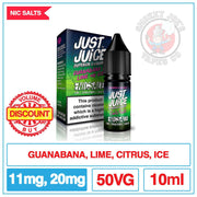 Just Juice Nic Salt - Exotic Fruit - Guanabana And Lime On Ice | Smokey Joes Vapes Co