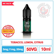 Just Juice Nic Salt - Lemon Tobacco | Smokey Joes Vapes Co