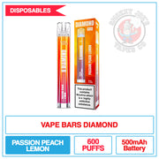 Vape Bars Diamond - Passion Peach Lemon - 20mg