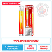Vape Bars Diamond - Strawberry Ice Cream - 20mg
