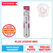 Elux Legend Mini - White Peach Razz | Smokey Joes Vapes Co