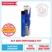 Elf Bar - Blue Razz Lemonade - 20mg | Smokey Joes Vapes Co