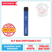 Elf Bar - Blue Sour Raspberry - 0mg.