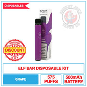 Elf Bar - Grape - 20mg | Smokey Joes Vapes Co