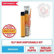 Elf Bar - Peach Ice - 20mg | Smokey Joes Vapes Co