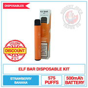 Elf Bar - Strawberry Banana - 20mg | Smokey Joes Vapes Co